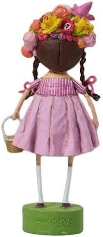 ESC من الفنان لوري ميتشل مجموعة الربيع زهر الربيع تحمل سلة خوص، بطول 20.32 سم، 18007، متعدد الألوان in Kuwait