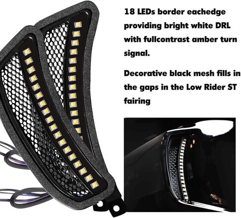 مصباح أمامي للدراجة النارية مزود بفتحة تهوية وإشارة انعطاف LED مصباح أمامي لدراجات Harley Softail Low Rider ST FXLRST 2022-2025/Low Rider El Diablo FXRST 2022 in Kuwait