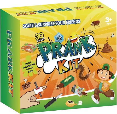 Prank Kit Funny Gag Gifts, Joke Box Ultimate Gift Set, Practical Jokes Perfect Party Favors 20 PCS Pranks for Kids Adults, April Fools Novelty Toys for Playing Jokes in Saudi Arabia