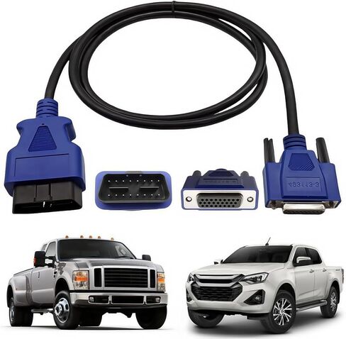 OBD2 16-Pin Cable Adapter for NEXIQ USB Link 2 & 3 J1962 Diagnostic Tool Compatible with Dodge, Ford, GM, Hino, Isuzu, Mack, Volvo Trucks,Replacement 493113 in Kuwait