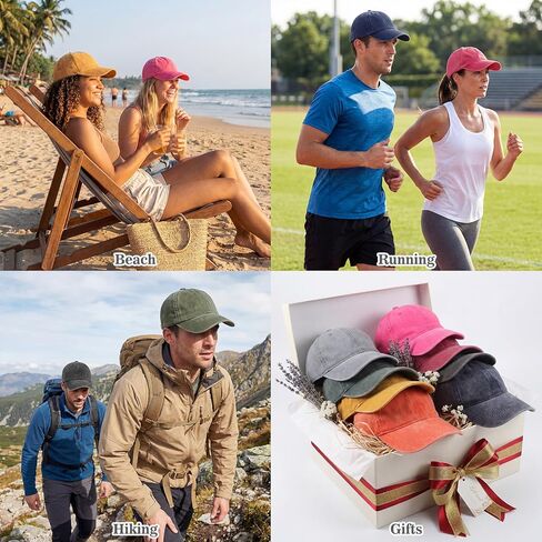Sureio 24 Pcs Distressed Baseball Caps Bulk for Women Men Vintage Washed Cotton Adjustable Baseball Cap Trucker Hats Golf Hat for Outdoor Sports in Saudi Arabia