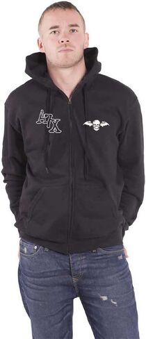 Avenged Sevenfold Dead Head Unisex Adult Black Zip-Up Hoodie Sweatshirt in Saudi Arabia