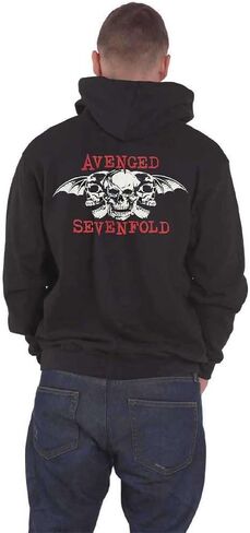 Avenged Sevenfold Dead Head Unisex Adult Black Zip-Up Hoodie Sweatshirt in Saudi Arabia