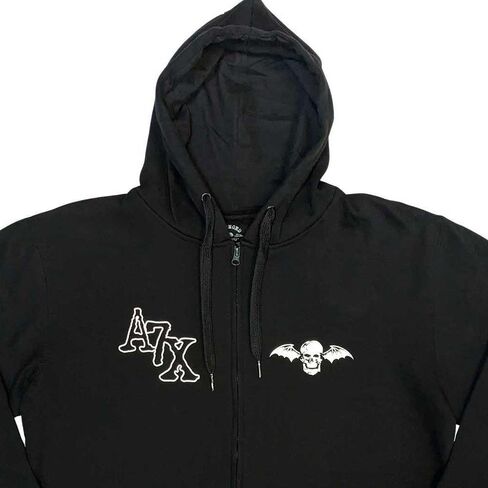 Avenged Sevenfold Dead Head Unisex Adult Black Zip-Up Hoodie Sweatshirt in Saudi Arabia