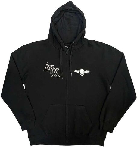 Avenged Sevenfold Dead Head Unisex Adult Black Zip-Up Hoodie Sweatshirt in Saudi Arabia
