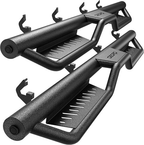 AUTOSAVER88 Running Boards Compatible with 2019-2026 Chevy Silverado & GMC Sierra 1500 Crew Cab, 2020-2026 2500HD 3500HD, Two-Stair Side Steps Rail Drop Nerf Bars, Black Carbon Steel (76MM) in Saudi Arabia