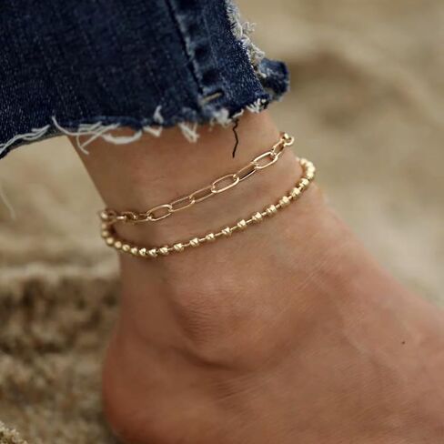 Exquisite Women's Bracelet Set，Stackable 14k Genuine Gold Plated Jewelry Women's Fashion Accessories Glossy Gift Perfect Choice for Fashionable Women in Kuwait