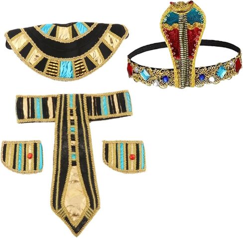 Colaxi 5Pcs Womens Egyptian Costume Accessories Party Favors Fashion Belt Party Outfits Black in Saudi Arabia