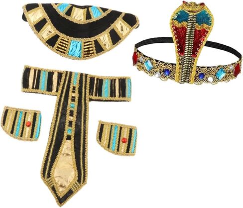 Colaxi 5Pcs Womens Egyptian Costume Accessories Party Favors Fashion Belt Party Outfits Black in Saudi Arabia