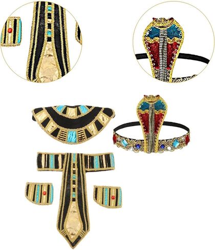 Colaxi 5Pcs Womens Egyptian Costume Accessories Party Favors Fashion Belt Party Outfits Black in Saudi Arabia