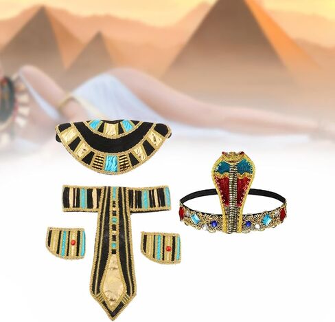 Colaxi 5Pcs Womens Egyptian Costume Accessories Party Favors Fashion Belt Party Outfits Black in Saudi Arabia