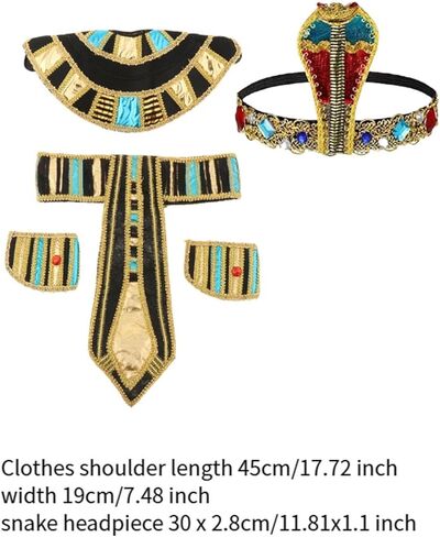 Colaxi 5Pcs Womens Egyptian Costume Accessories Party Favors Fashion Belt Party Outfits Black in Saudi Arabia