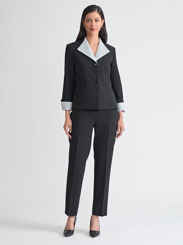 Kasper Women's Organza Trim Three-Button Blazer in Saudi Arabia