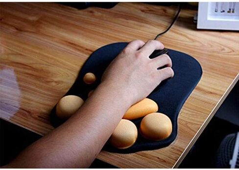 Mouse Pad Cute Soft Cat Paw Mouse Pads Wrist Rest Support Comfort Silicon Memory Foam Gaming Mousepad Mat (Black Pink) in Saudi Arabia