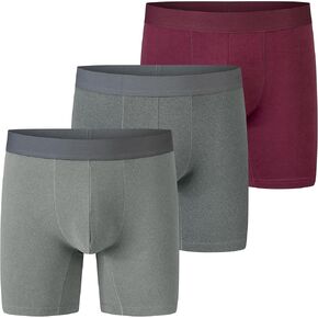 Men's Plush Lined Boxer Briefs, Thermal Underwear Regular Leg with Ultra Soft Fleece Breathable, 3-Pack in Kuwait