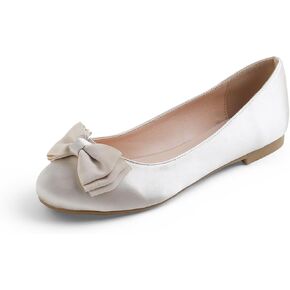 Feversole Women's Round Toe Soft Fashion Bow Tie Dress Ballet Flats in Kuwait