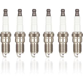 6 قطع من شمعات الإشعال إيريديوم متوافقة مع Ford F150 4.2 Ranger Mustang Explorer E150 E250 Econoline Thunderbird Taurus Mercury Mountaineer Land Rover LR3 استبدال 7316 TR551IX 7159 TR551GP in Kuwait