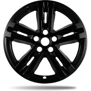 جلود عجلة مقاس 18 بوصة لسيارة Ford Explorer 2020-2024، تناسب عجلات ألمنيوم OEM#LB5Z-1007-A، تصميم سهل الارتداء، 5 قضبان مزدوجة، أغطية عجلات ABS سوداء لامعة بديلة مباشرة، 4 عبوات in Kuwait