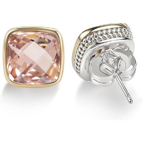 Designer Earrings 11MM CZ 18K Gold Plated Twisted Cable Wire Earrings Stud for Women Trendy Inspired Jewelry Gift in Kuwait