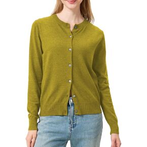 Knit Green Cardigan Women Crewneck Long Sleeve Spring Cardigan Thin Button Down Sweaters for Women 2026 Clothing (US, Alpha, Large, Regular, Regular, Green) in Saudi Arabia