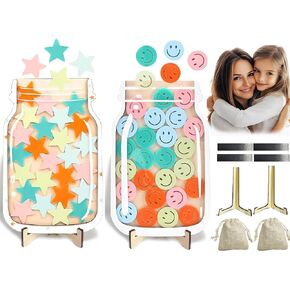 Reward Jars for Kids - Kids Reward Jar Star and Smiley Face Reward Jar,Star Jar Reward System for Kids,Good Behavior Home Classroom in Kuwait
