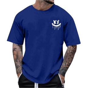 Mens Oversized Tshirts Y2k Graphic Streetwear Loose Fit Casual Summer T-Shirts Tee Tops Mens Fashion Blouse Top in Kuwait