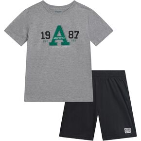AEROPOSTALE Boys' Active Shorts Set - 2 Piece Short Sleeve T-Shirt and Mesh Gym Shorts - Activewear Outfit for Boys (4-12) in Kuwait