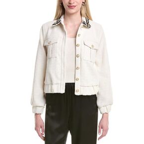 Nanette Nanette Lepore Womens Boucle Jacket, L, White in Kuwait