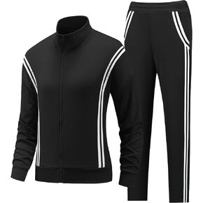Womens Track Suits Sweatsuits 2 Piece Set Zip Up Workout Jogger Sets with Jogging Jackets and Pants in Kuwait