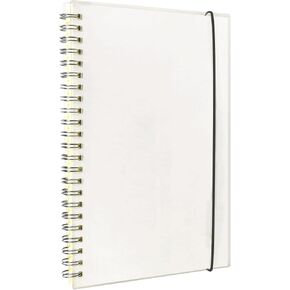 Smilo 1 Pack Spiral Notebook,A5 Graph Paper Notebook,5.7" x 8.3",80 Sheets (160 Pages),100 GSM Thick Paper,Transparent Hardcover,Journals for School,Office, Writing,Math,Engineering,Note Taking in Kuwait