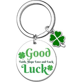 Four Leaf Clover Keychain Good Luck Charms Good Irish Gifts St Patrick’s Day Accessories Luck Gifts for Birthday 4 Leaf Clover Keychain for Friends Coworkers in Kuwait