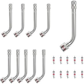 TR545D Truck Tire Valve Stems, 60 Degree Clamp-in Brass Valve Stem for Alcoa Aluminum Wheels 22.5 and 24.5 Inch, Tubeless Trucks and Buses, Viton O-Ring, 10 Pack in Kuwait