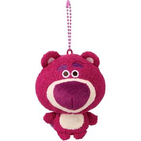 MINISO Disney Lotso Plush Keychain - Cute Big Head Stuffy Pendant with Barky Sound, Soft Charm for Bag & Backpack in Saudi Arabia