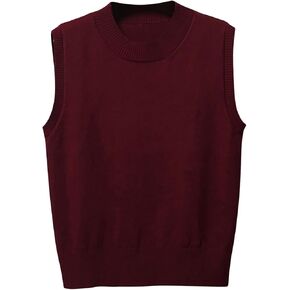 ZUEVI Women's Sweater Vest Classic Crew Neck Pullover Tank Tops Casual Trendy Knitted Sleeveless Vests in Kuwait