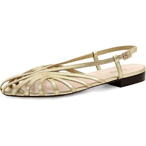 MICIFA Slingback Flat Sandals for Women Round Toe Low heel Sandals Buckle Strap Slip on Flats Summer Dress Casual Flat Shoes in Kuwait