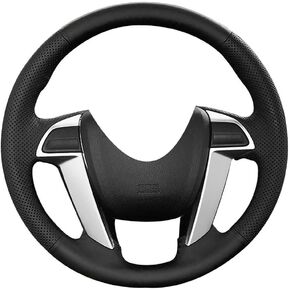 Eiseng DIY Stitch Steering Wheel Cover for Honda Accord 2008 2009 2010 2011 2012 / for Odyssey 2011-2017 / for Pilot 2009-2015 Interior Accessories 15 inches Sew Genuine Leather Black Thread in Kuwait