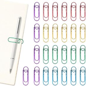 30 قطعة من مشابك حامل الأقلام المعدنية، 5 ألوان حامل أقلام معدني، 2.8 بوصة × 0.9 بوصة، حامل أقلام مخطط ملون، مشابك أقلام رصاص متعددة الأغراض، للوازم المدرسية المكتبية in Kuwait