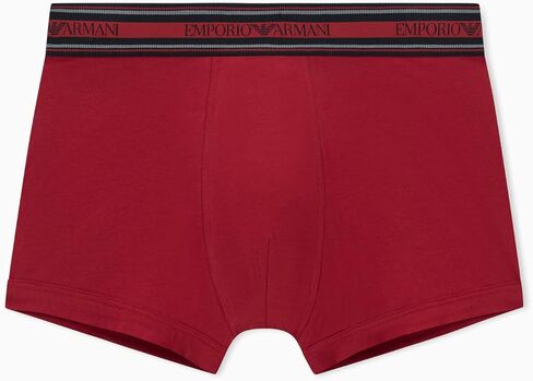 Emporio Armani Men's Classic Elastic Logo Trunk, Rhubarb, Medium in Saudi Arabia
