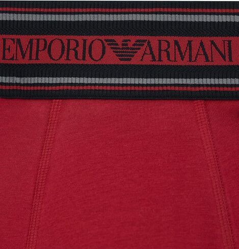 Emporio Armani Men's Classic Elastic Logo Trunk, Rhubarb, Medium in Saudi Arabia