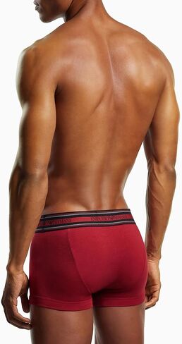 Emporio Armani Men's Classic Elastic Logo Trunk, Rhubarb, Medium in Saudi Arabia