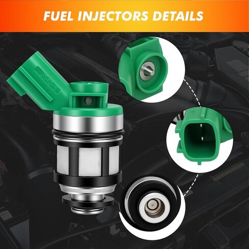 1996-2004 4PCS Fuel Injectors Compatible for Nissan Frontier, Pickup, Xterra 2.4L Replaces 16600-1S700 JS4D-2 in Saudi Arabia