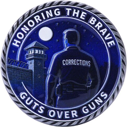 Holding The Line Corrections Officer Challenge Coin – Honoring The Brave Memorial Medallion – Tribute Token for Duty & Sacrifice – Commemorative Corrections Keepsake – Gift for Men & Women in Saudi Arabia