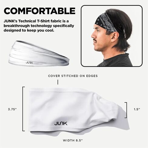 JUNK Brands Leo Pard Performance Headband, White in Kuwait