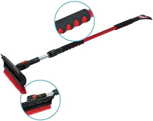 Emsco Bigfoot 60" Telescoping Snowbroom and Ice Scraper - One Touch Pivoting Head and Enhanced Foam Grip in Kuwait