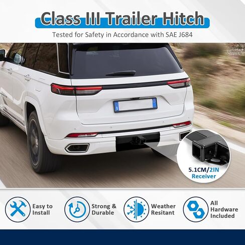 جهاز استقبال Wsays Class 3 Trailer Hitch 2 بوصة متوافق مع جيب جراند شيروكي 2021-2025 in Saudi Arabia