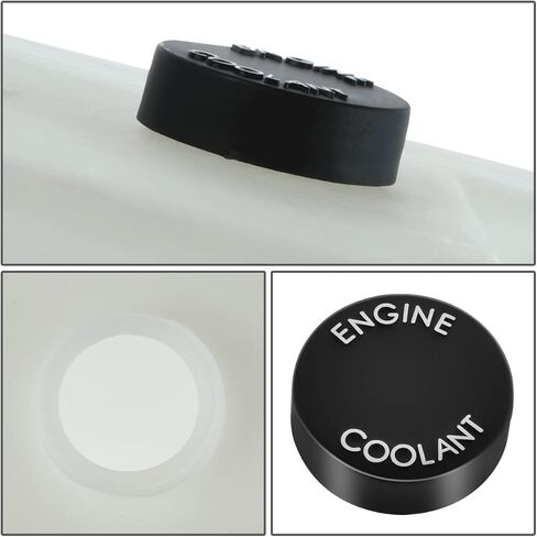 Auto Dynasty GM3014170 Factory Style Car Coolant Overflow Reservoir Tank with Cap Compatible with Chevy Express GMC Savana 1500 2500 3500 4.3L 4.8L 5.3L 6.0L 2003-2017, Bare White in Saudi Arabia