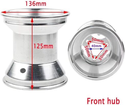 5 Inch Aluminum Front Wheel Rim, Silver, Replacement for Go Karts, UTV, Karting, Dirt Bike, ATV, Quad Bike with 10X4.50-5 Tire in Saudi Arabia