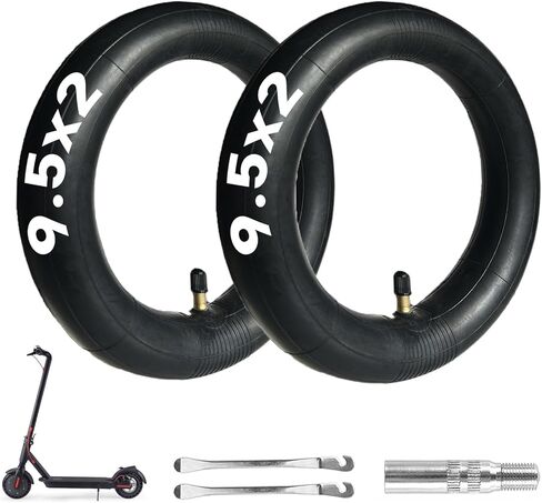9.5x2 Scooter Inner Tube, 9.5 inch Tires Replacement, for Niu KQi3 Sport/Pro/Max Electric Scooter [Thickened] [Valve Extension] [Tire Levers] (2 Pack) in Kuwait