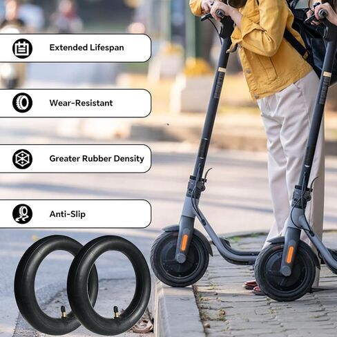 9.5x2 Scooter Inner Tube, 9.5 inch Tires Replacement, for Niu KQi3 Sport/Pro/Max Electric Scooter [Thickened] [Valve Extension] [Tire Levers] (2 Pack) in Kuwait