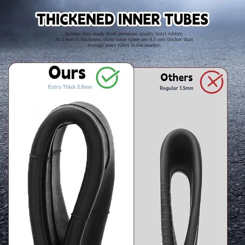 9.5x2 Scooter Inner Tube, 9.5 inch Tires Replacement, for Niu KQi3 Sport/Pro/Max Electric Scooter [Thickened] [Valve Extension] [Tire Levers] (2 Pack) in Kuwait